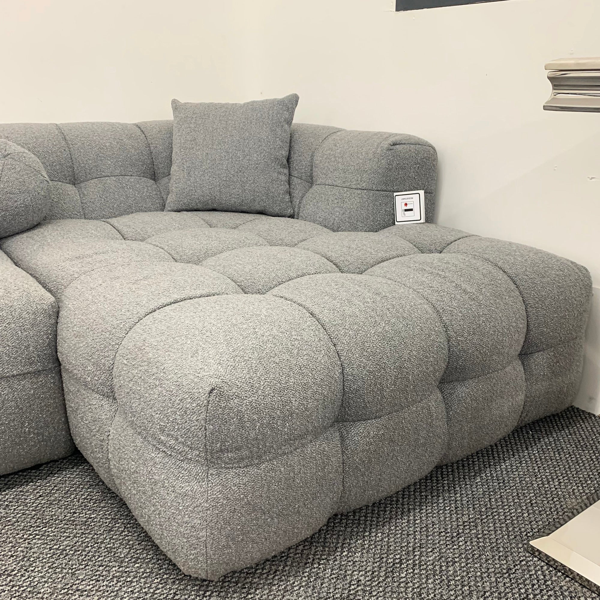 The Bubble Boucle Corner Sofa Grey