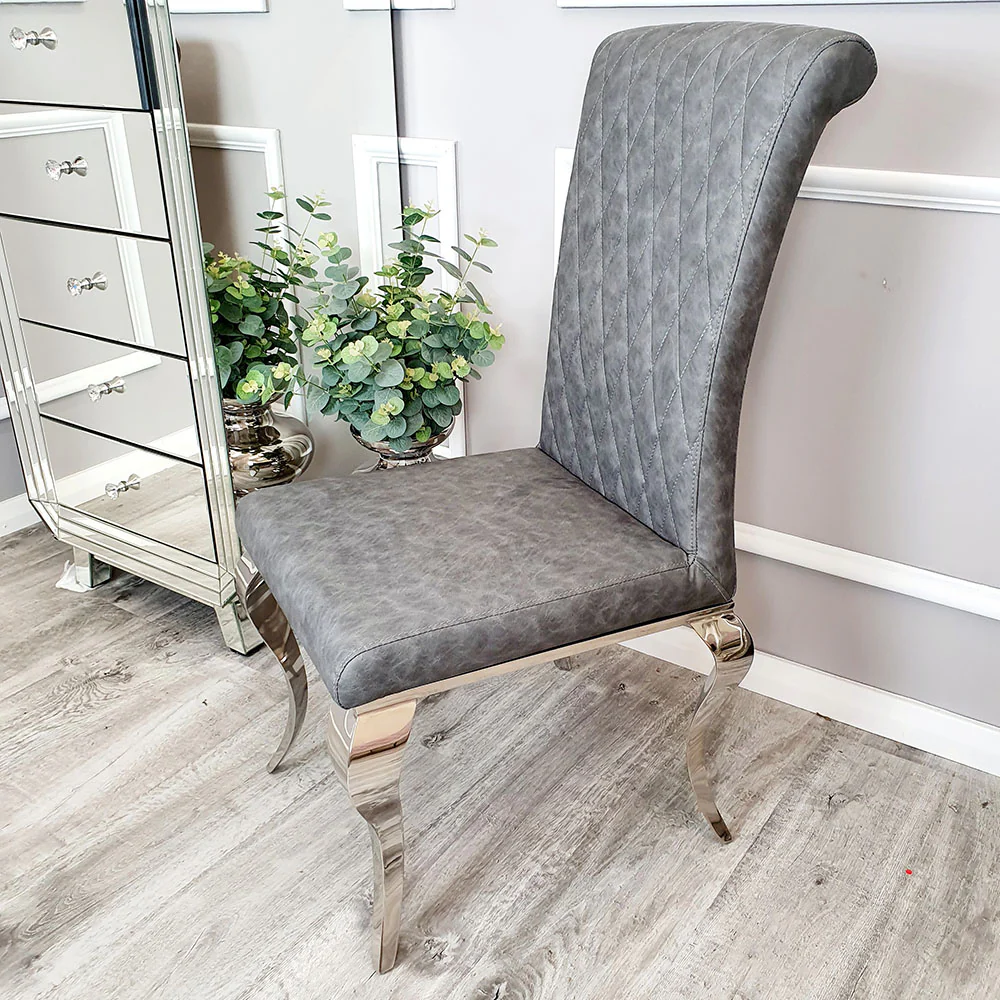 Darwen Dining Chair  with  Line & Cross Stitch