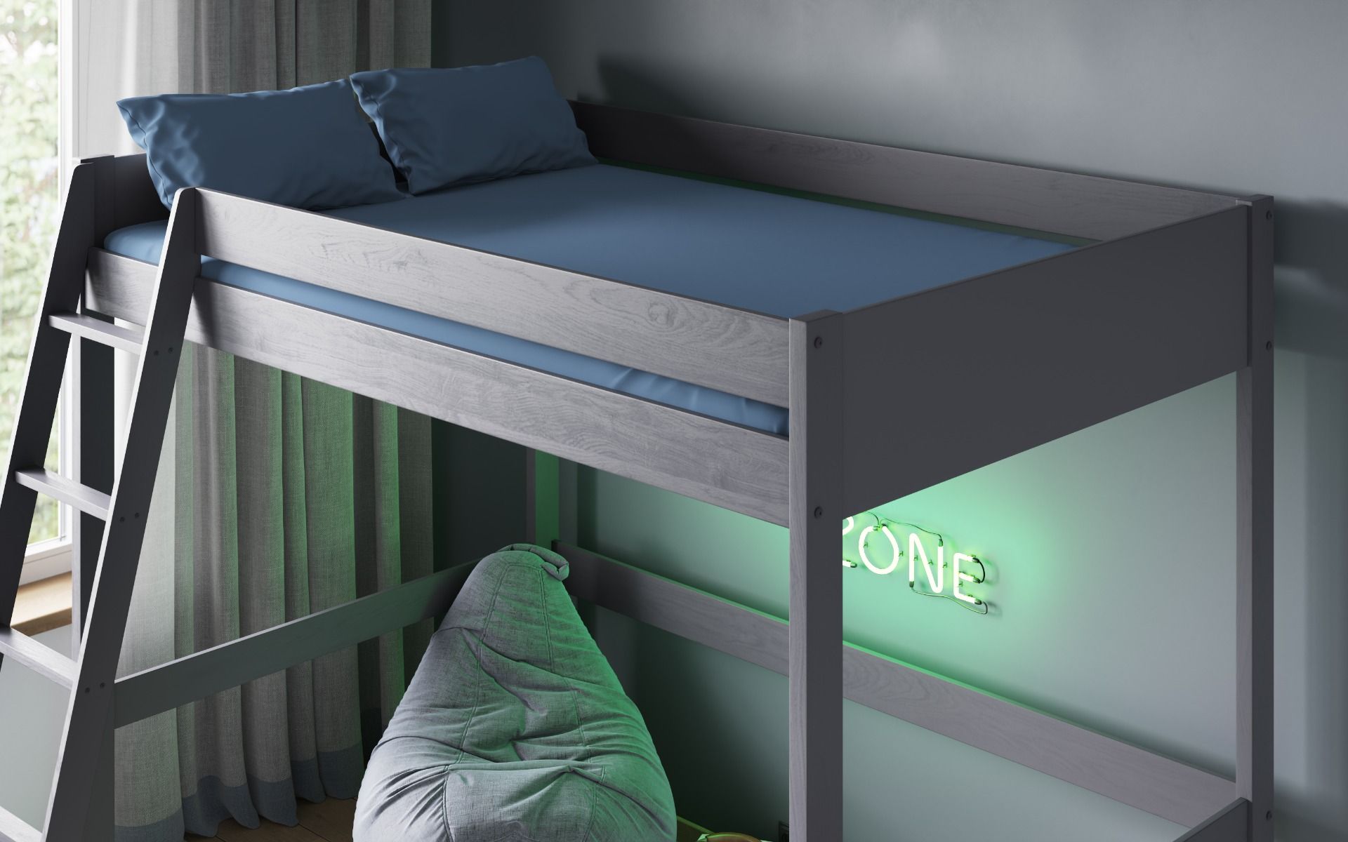 Darwen Solid Wood Small Double Highsleeper (FSC-Certified)