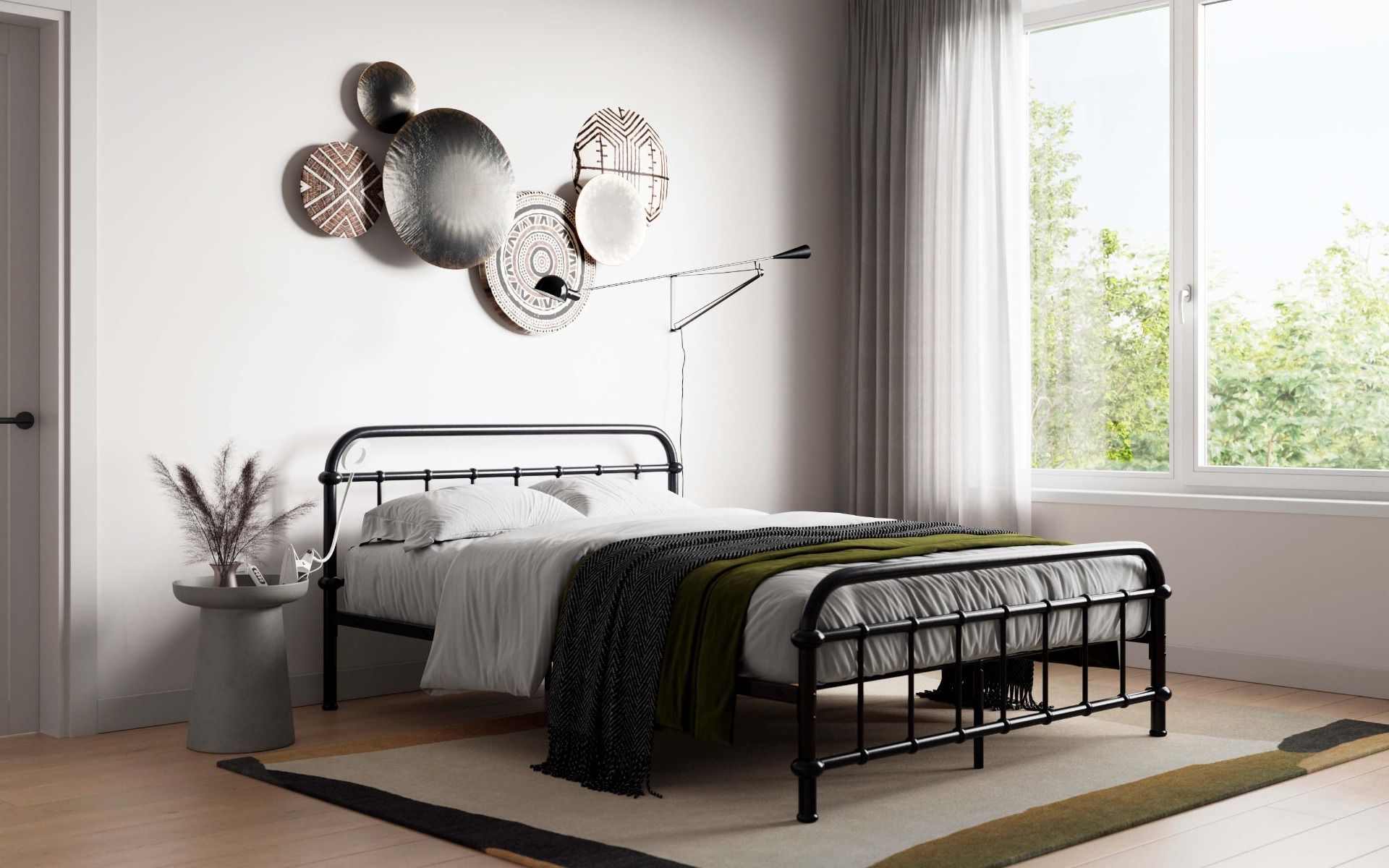 Darwen Compton Black Metal Bed