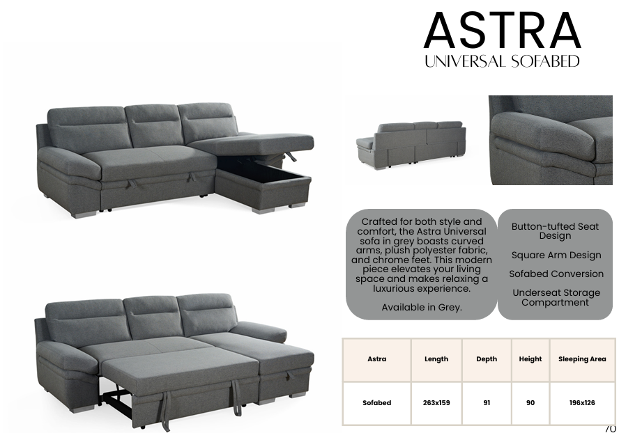 ASTRA SOFABED UNIVERSAL CORNER
