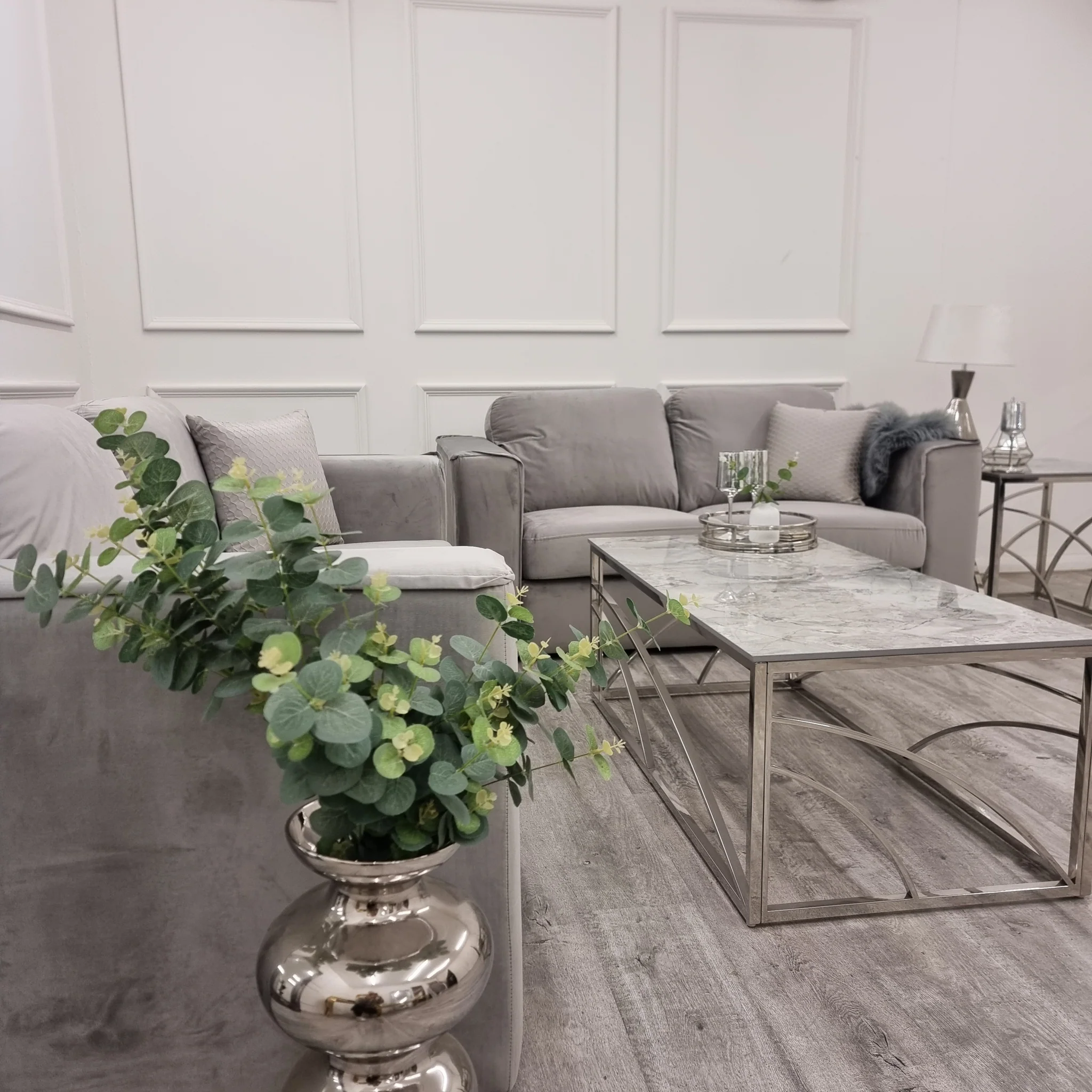 Hudson 3 & 2 Seater Sofa with fixed back cushion