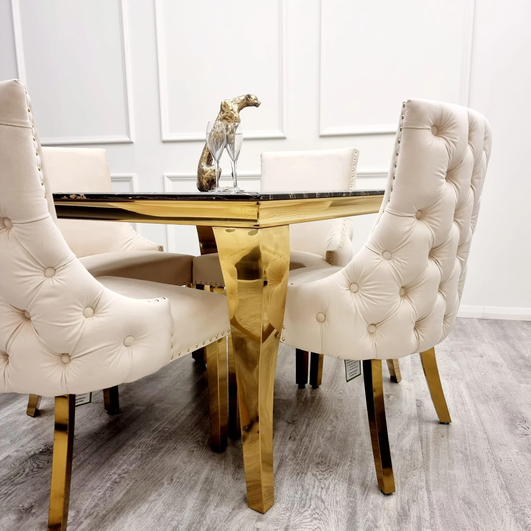 Darwen Dining Chair Gold Legs