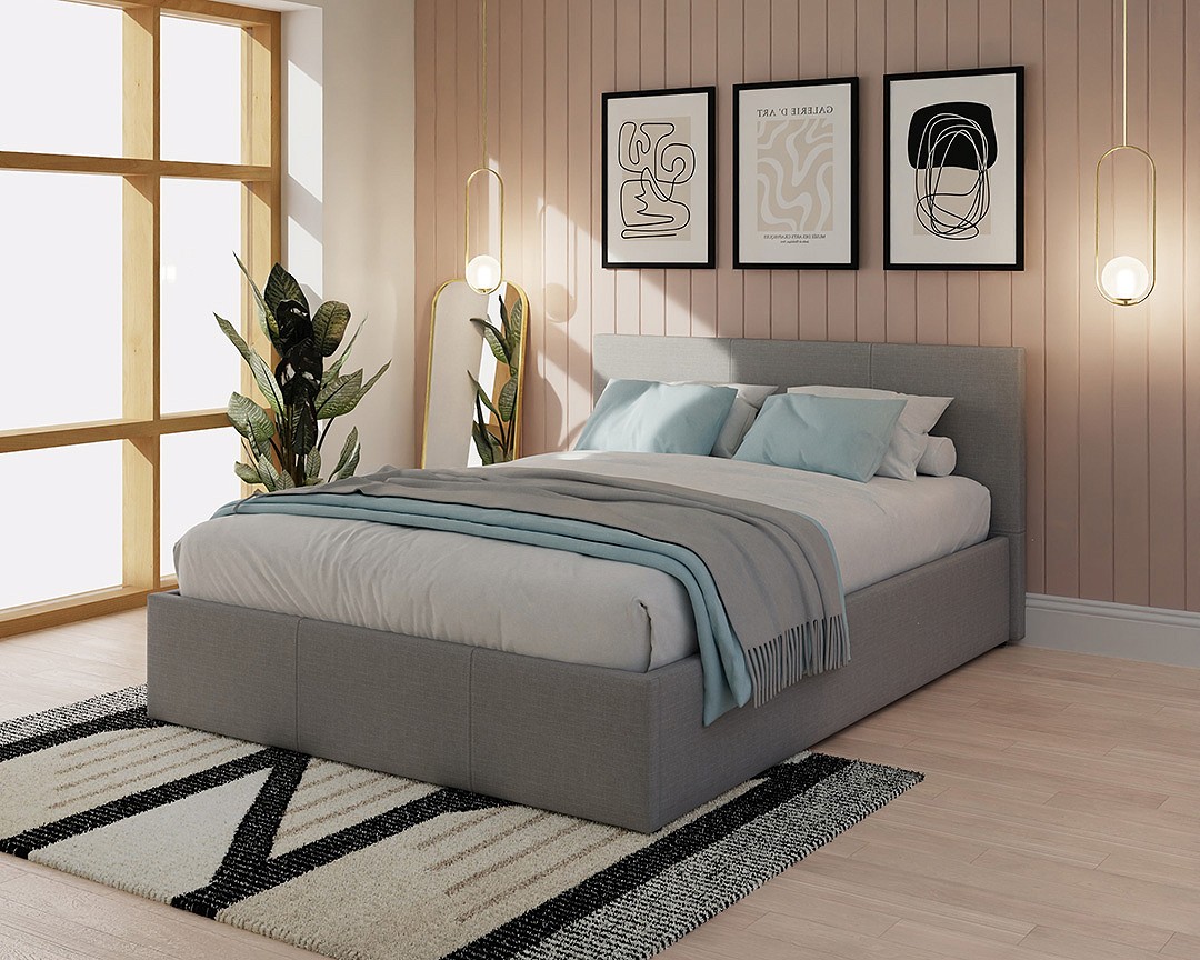 End Lift Fabric Ottoman