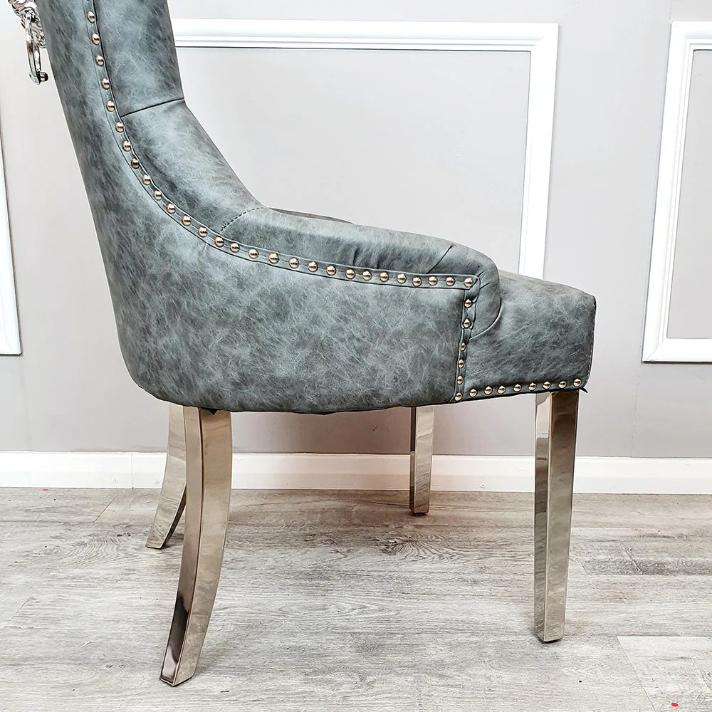 Dining Chair Plain Back/Lion Knocker