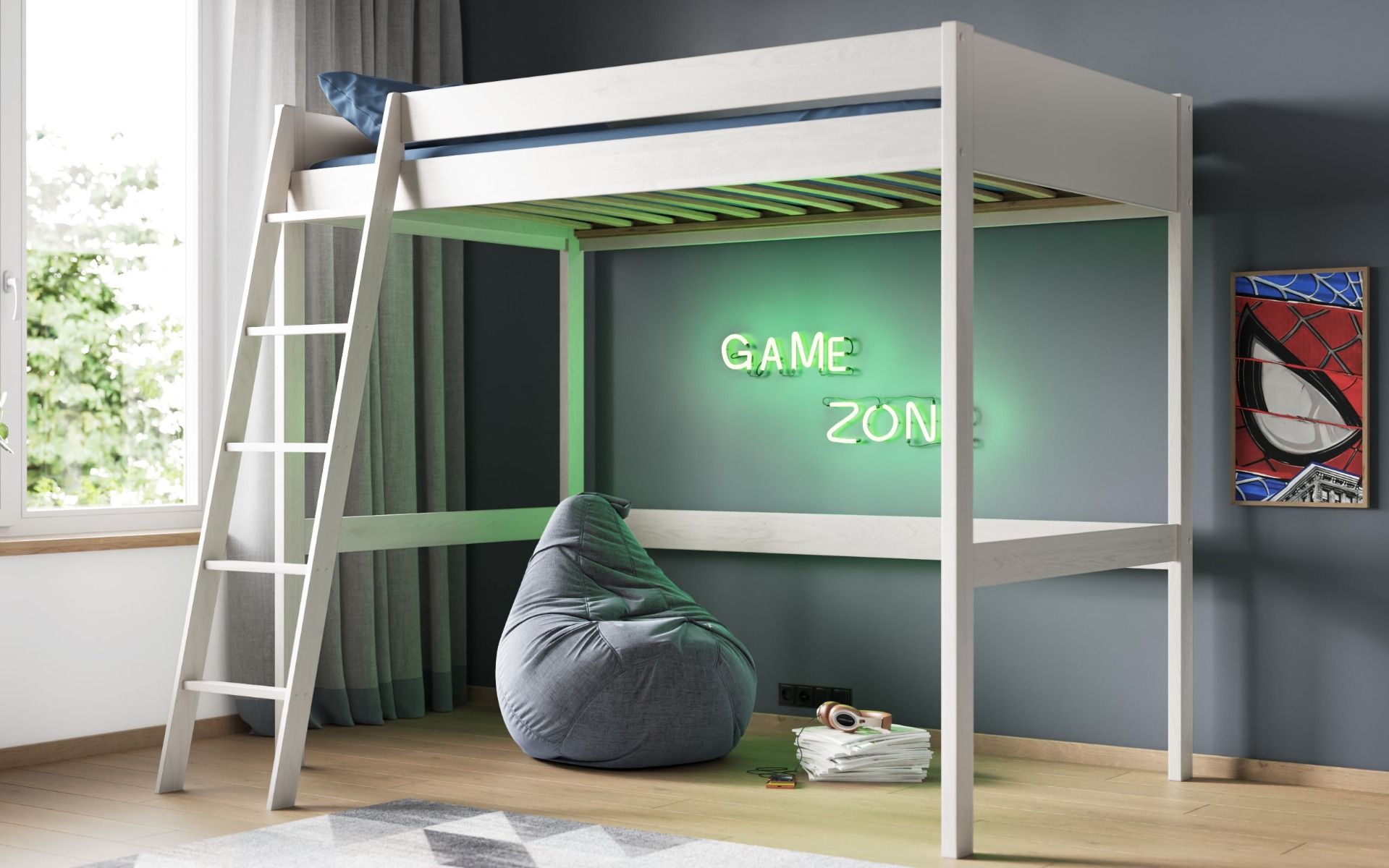 Darwen Solid Wood Small Double Highsleeper (FSC-Certified)