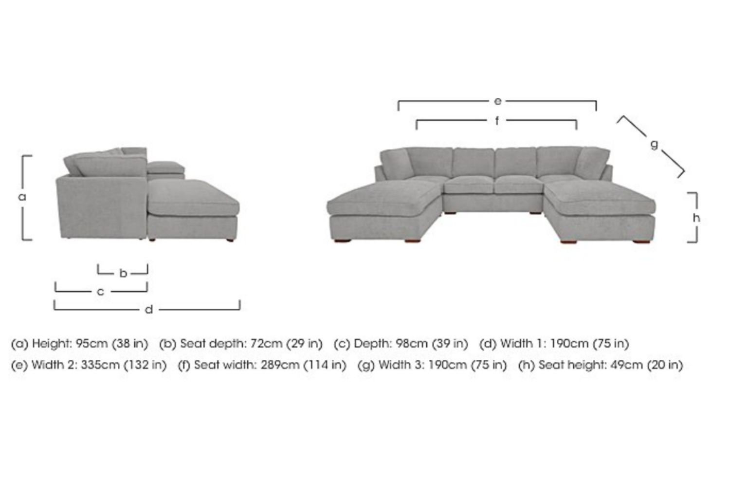 LIMA LARGE U SHAPE CORNER SOFA