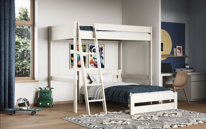 Darwen Small Double High Sleeper With Small Double L Shaped Bed (FSC-Certified)