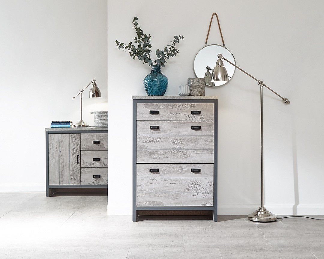 Boston 2 Tier 1 Drawer Shoe Cabinet