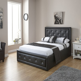 Allure Chesterfield Bed (Upholstered in Grey AC Linen)