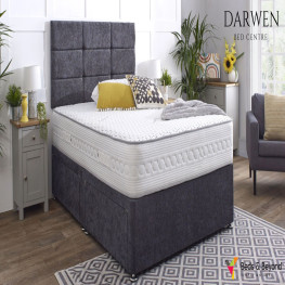 Allure Chesterfield Bed (Upholstered in Grey AC Linen)