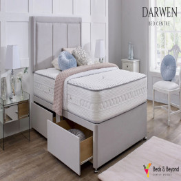 Allure Chesterfield Bed (Upholstered in Grey AC Linen)