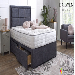 Allure Chesterfield Bed (Upholstered in Grey AC Linen)