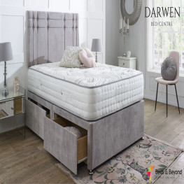 Allure Chesterfield Bed (Upholstered in Grey AC Linen)